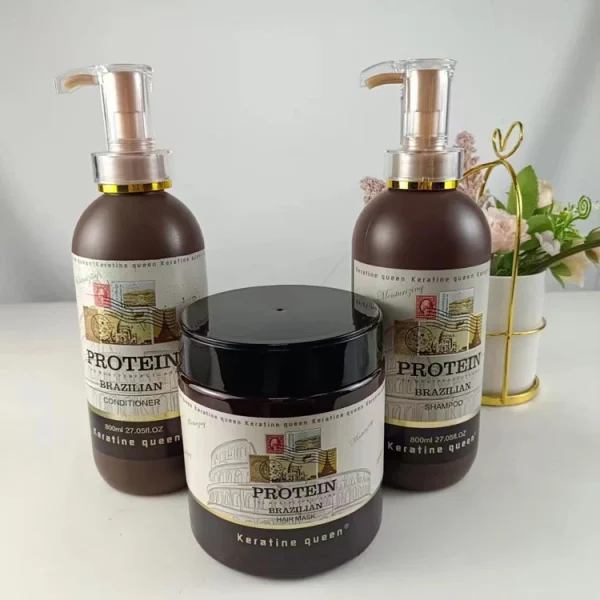 OEM Natural Hair Care Set Hair Shampoo Brands Silk Smoothing Protein Brazilian Shampoo and Conditioner - Image 5