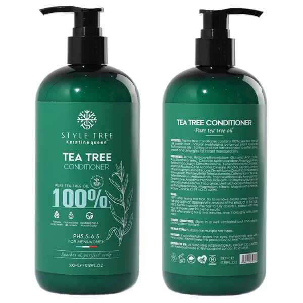 Wholesale Vegan Professional Hair Shampoo Tea Tree Shampoo Hair Conditioner Mask Set - Image 2