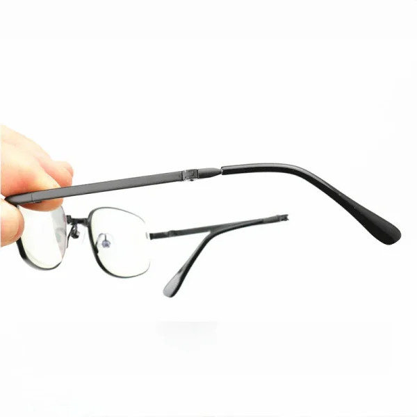 LMA 968 Popular Foldable Eyewear Blue Light Blocking Portable Retro Personality Metal HD Lens Reading Glasses 2024 Unisex - Image 6
