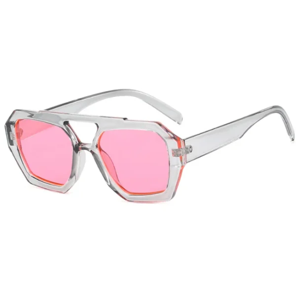 Retro Double Bridges Square Sunglasses Big Frame Shades Custom Logo Eyewear Fashion Women Sunglasses 2024 - Image 6