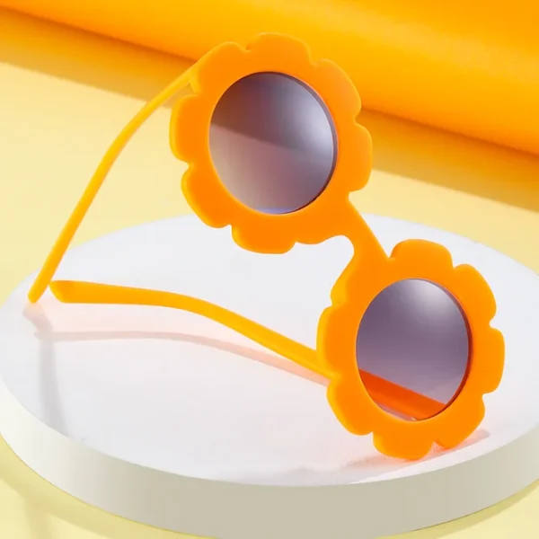 Kids Sunglasses Children Round Sun Flower Sunglasses Multi Color Girls Boys Baby Shades Glasses UV380 - Image 4