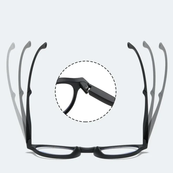 Fashion Folding Reading Glasses Small Round Square Portable Foldable Blue Light Blocking Folding Reading Glasses With Case - Image 2