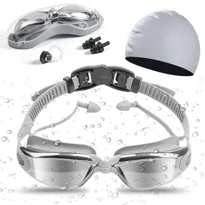 High Quality Anti-Fog Waterproof Swimming Goggles With Nose Cover PC Frame Eyewear for Sports UV Protection Goggles Swim