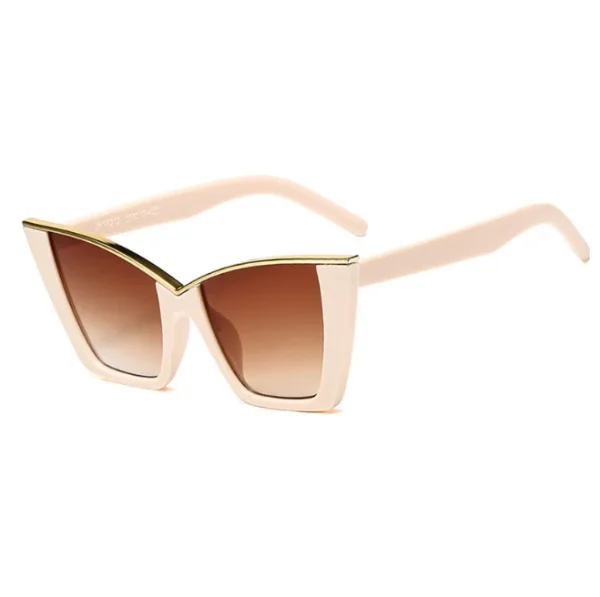 Vintage Oversized Square Rivet Sunglasses for Women Fashion Gradient Cat Eye Sun Glasses Female Shades Uv400 - Image 4